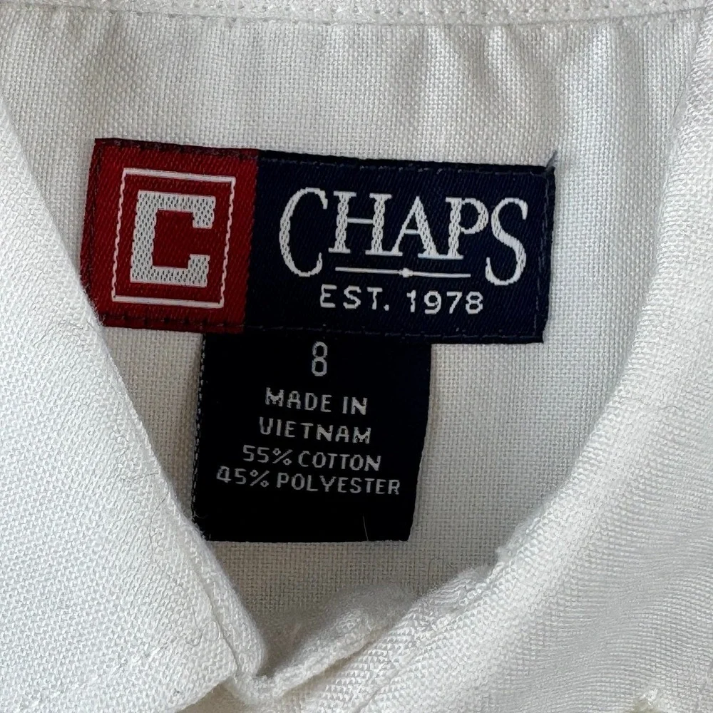 Chaps white button